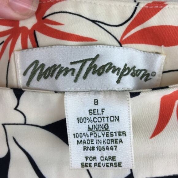 Norm Thompson Skirt Vintage Tropical Floral A-Line Retro Cruise Chic Size 8 - Picture 5 of 12